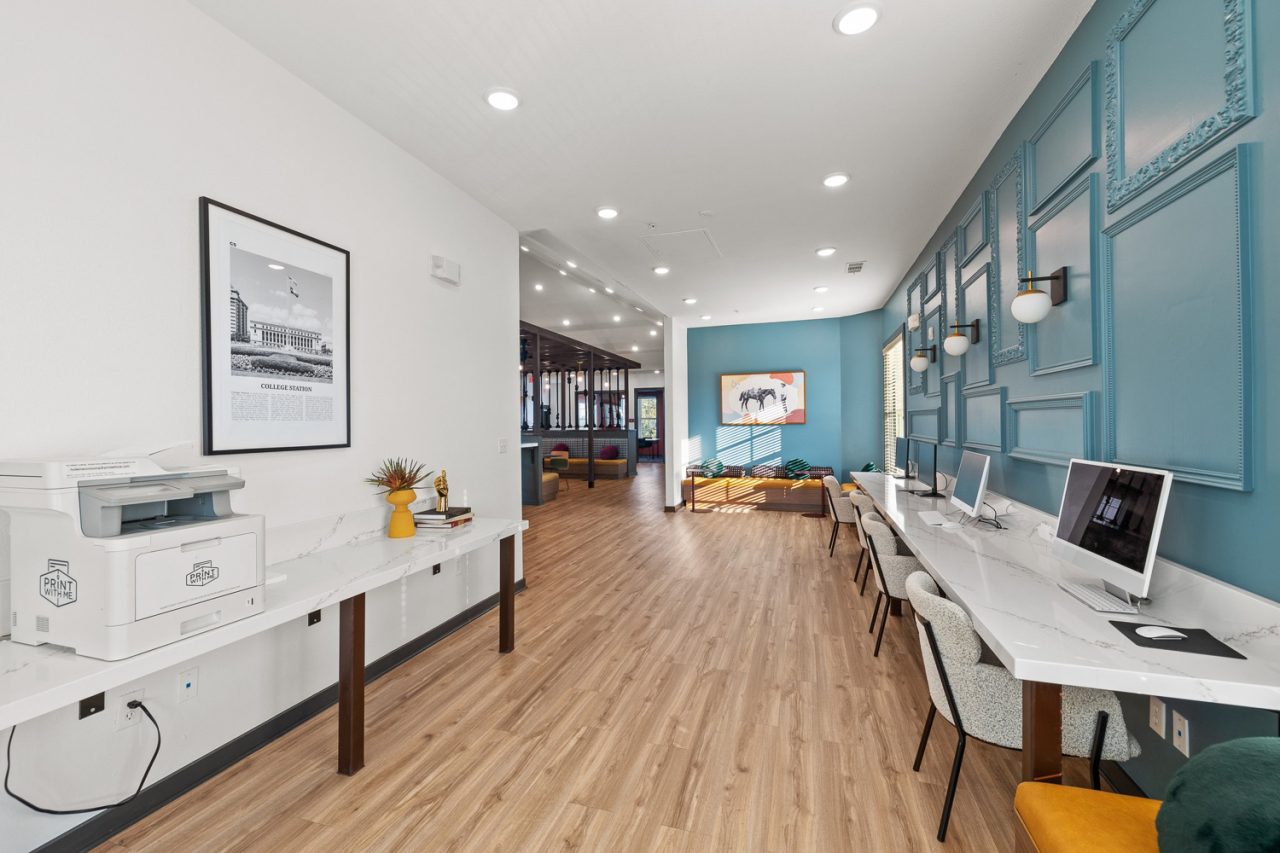 holleman crossing apartments near texas am business center with printing